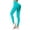 Cyan, variant on Womens Seamless Leggings High Waisted Tummy Control Yoga Pants Casual Lounge Compression Workout Pants Brown XL