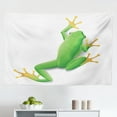 thumbnail image 1 of Animal Tapestry, Frog Prince with Golden Yellow Crown on Rocks Soul Mates Illustration, Fabric Wall Hanging Decor for Bedroom Living Room Dorm, 2 Sizes, Green Yellow, by Ambesonne, 1 of 1