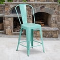 thumbnail image 2 of Flash Furniture Mint Metal Outdoor Stool,24",PK4 4-ET-3534-24-MINT-GG, 2 of 9