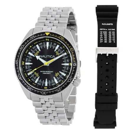 Nautica Vintage Quartz Black Dial Men's Watch Box Set NAPNVF303