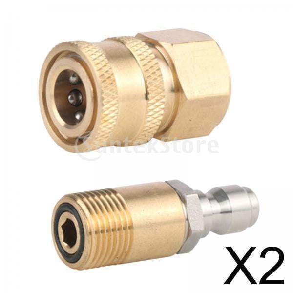 2x de Adaptador de Arandela a de Desón Rápida Accesorio de de Agua de Liberación Rápida Rosca de 1/4 ": Sharpla Adaptador de lavadora a presión