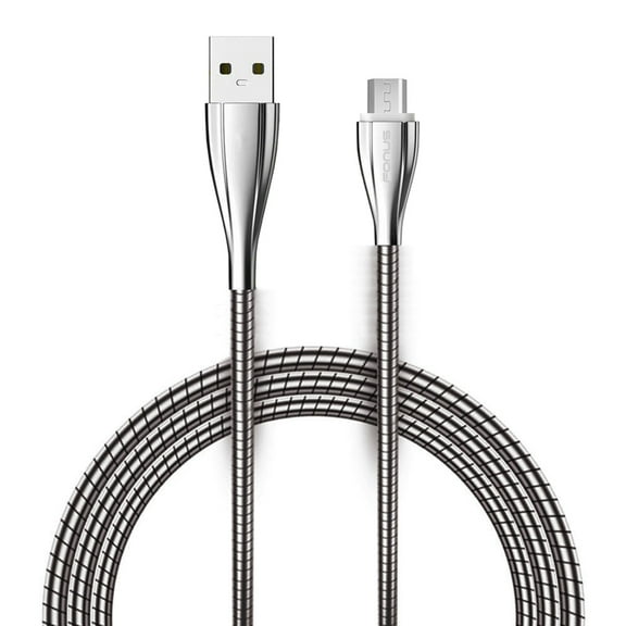 6ft Long USB Cable Charger Power Sync Cord Metal Braided Micro-USB Wire [Zinc Alloy Connectors] [Fast Charge] P9V Compatible With Alcatel A30 Plus, 1x Evolve - ASUS ZenFone Max Plus M1 5Q