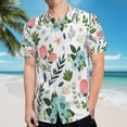thumbnail image 5 of High Quality Hawaiian Shirts for Men Short Sleeve Aloha Beach Shirt Floral Summer Casual Button Down Shirts Blouses LA8ORQ, 5 of 7