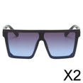 thumbnail image 1 of Gafas de Sol Salvador con Montura Cuadrada Azul y Marco Negro 2 Piezas, 1 of 8