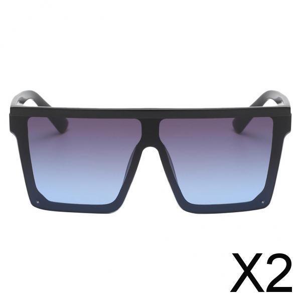 Gafas de Sol Salvador con Montura Cuadrada Azul y Marco Negro 2 Piezas
