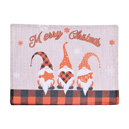 

Christmas Decoration Cute Creative Forest Man Placemat Old Man Insulated Placemat Table Mats round Set of 4