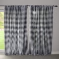 thumbnail image 5 of Poplin Gingham Checkered Light Filtering Window Curtain 56 inch Wide Black and White, 5 of 5