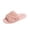 Pink, variant on Women Slide Slippers Open Toe Single Strap Soft Plush Non Slip Indoor Bedroom House Slippers Curly Fluffy Cozy Slip On Loungewear Footwear for Teen Girls Ladies Purple 38