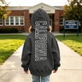 thumbnail image 2 of Shadoumai Girl Oversized Hoodie Letter Print Long Sleeve Hooded Sweatshirt Casual Warmth Pullover Hooded Sweatshirt Children Fall Clothes for Girls, 2 of 6