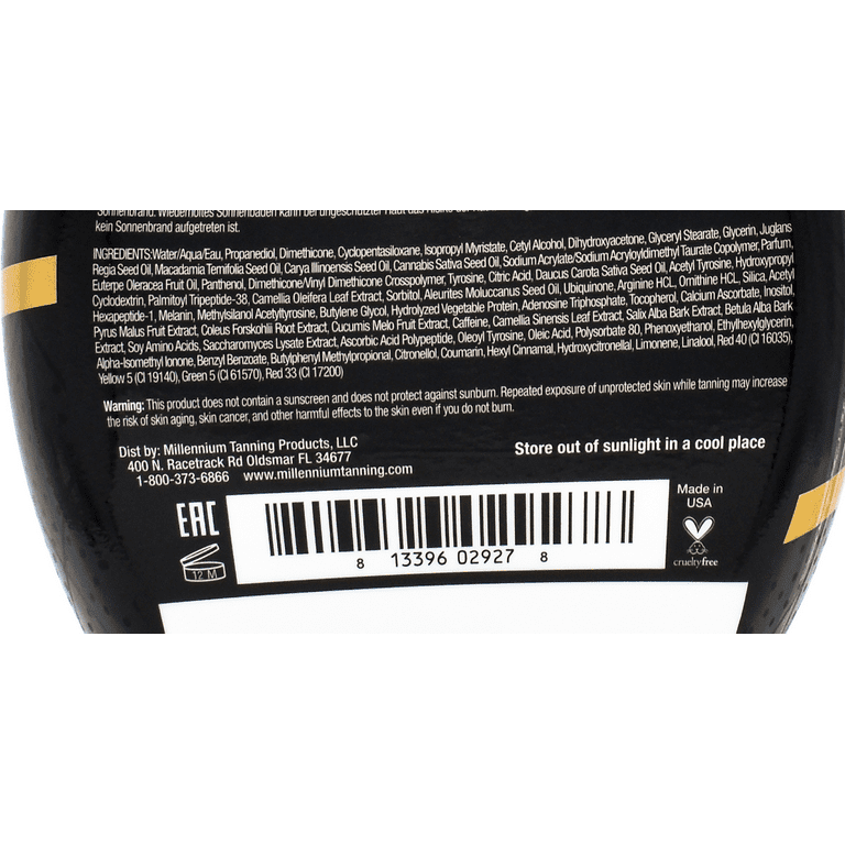 Millennium Tanning Solid Black Special Reserve 200X Tanning Lotion 13.5 oz