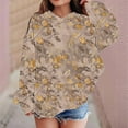 thumbnail image 5 of Sweatshirt Tops for Girls Cute Printed Long Sleeves Hoodies Casual Crew Neck Fall Winter Pullover Tops Clothes Comfy Jumper School Warm Girl Sweatshirts, 5 of 6
