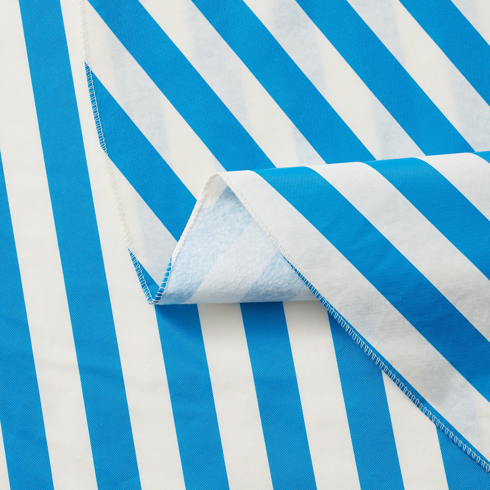 Mainstays Summer Fun Tablecloth, Indoor & Outdoor Table Decoration 70" Round - Blue Striped