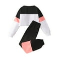 thumbnail image 3 of NIEWTR Toddler Girl Clothes Long Sleeve Sweatshirt Pullover Tops Striped Drawstring Pants Clothes (7-8 Years,Pink), 3 of 9