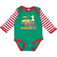 thumbnail image 3 of Inktastic I'm 1 and Digging It Bulldozer Boys or Girls Long Sleeve Baby Bodysuit, 3 of 5