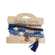 thumbnail image 1 of Set de 4 pulseras elasticas Maria Almudena color azul cielo varios modelos, 1 of 5