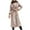 Khaki, variant on Oksale Plus Size Long Trench Coat for Women with Pockets Open Front Belted Pea Coat Casual Lapel Slim Jackets Going Out Windbreaker Brown M
