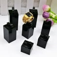 thumbnail image 3 of 7 Pieces Acrylic Stand Jewelry Display Holder, Rack Jewelry Exhibition Black Cuboid, 3 of 8