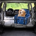 thumbnail image 4 of Tvtnvo Dog Car Seat Travel Carrier Pet Travel Carrier with Mesh Ventilation Safety Harness Portable Foldable Washable Protector Protects Car Interior Easy Install for Travel Blue 15.7x14.6x16.5in, 4 of 6
