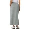 thumbnail image 5 of Nestiefly Womens Side Slit Maxi Skirts Elastic High Waisted Drawstring Casual Long Sweat Skirts, 5 of 7