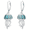 Jellyfish, variant on 925 Sterling Silver Crab Leverback Earrings with Turquoise and CZ, Secure Sea Animal Dangle Hoop Earrings, Cancer Zodiac Jewelry Gifts for Women Mom