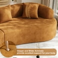 thumbnail image 6 of Wiilayok 131" Chenille Curved Shaped Sectional Sofa,Modern 4 Seater Cloud Combination Sofa Couch with Extra Deep Seat and Pillows for Living Room,Orange, 6 of 10