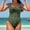 Army Green, variant on Stylish Swimsuit for Women Elegant Bathing Suit with Full Coverage and Cutout Mesh Design Perfect for Beach Wine XL