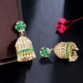 thumbnail image 6 of Indian Gold Plated Multicolor CZ Round Long Earrings Women Ethnic Jewellery, 6 of 8