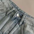 thumbnail image 4 of VNKIDY Women's Casual Pants Solid Color Distressed Denim Shorts High Waisted Baggy Jean Shorts With Ripped Details For Trendy Casual Summer Look Trendy Pants, 4 of 8