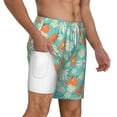 thumbnail image 3 of Goofa Cute Sloth on Floral Tree Printed Men's Swim Trunks Board Shorts Quick Dry Mens Swimming Trunks with Compression Liner,Breathable Fit Hawaii Beach Shorts-XX-Large, 3 of 9