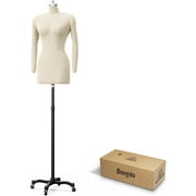 Professional Sewing Mannequin, Female Dress Form for Display and Tailor Design, Height Adjustable Torso with Stable Metal Base