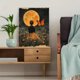 thumbnail image 5 of Qisvanset 12x16 Inch Night Sky Butterfly Canvas Wall Art, Moon Floral Whimsical Kids Nursery Decor, 5 of 8