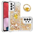 thumbnail image 1 of Funda para Samsung Galaxy A13 4G con Brillo Líquido Flotante, Purpurina, Parachoques y Anillo Giratorio Soporte, 1 of 5