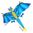 thumbnail image 2 of Graflsoa Copyrighted Dragon Kite with CE Certification - Easy Launch, Durable 210T Polyester & Fiberglass, Red/Blue Options, Perfect for Family Outdoor Fun, 2 of 6