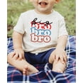 thumbnail image 2 of Big Brother Colorful Stacked Matching Sibling Outfit for Toddlers and Baby Boys Natural Shirt Youth Medium, 2 of 5