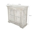 thumbnail image 5 of Antique White Cabinet - 2 Door Storage Organizer - Solid Wood Display Cabinet - Living Room Decor, 5 of 5