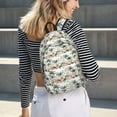 thumbnail image 5 of Vsdgher Flamingo Palm Trees Print Canvas Backpack Travel Rucksack Unisex Knapsack 15.7/17.7Inch Laptop Backpack for Work,College -Medium, 5 of 5