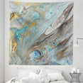 thumbnail image 1 of Marble Tapestry, Pastel Colored Abstract Ornament of Grungy Shapes and Blots Design, Fabric Wall Hanging Decor for Bedroom Living Room Dorm, 5 Sizes, Pale Teal Cocoa and Mustard, by Ambesonne, 1 of 1