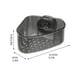 thumbnail image 5 of Organizador de esquina de fregadero con ventosa | Plástico transparente, soporte de esponja de drenaje rápido, montaje fuerte extraíble, multiusos para cocina o baño, almacenamiento que ahorra, 5 of 6