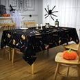 thumbnail image 5 of Halloween Tablecloth, Spider Web and Pumpkin Table Cloth, Bat Cobweb and Ghost Waterproof Tablecloths, Halloween Table Decorations, Rectangle 60 x 84 inch, 5 of 5