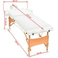 thumbnail image 4 of vidaXL 2-Zone Folding Massage Table 10 cm Thick White, 4 of 5