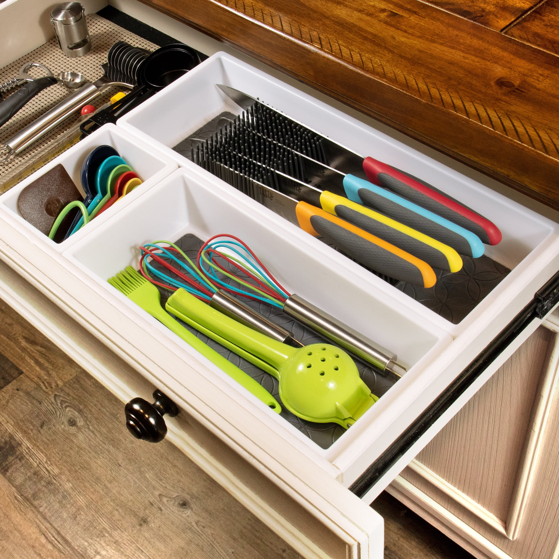 Mainstays PP TTR Non-Slip 5.7 in x 15.7 in x 2.2 in Kitchen Utensil Organizers