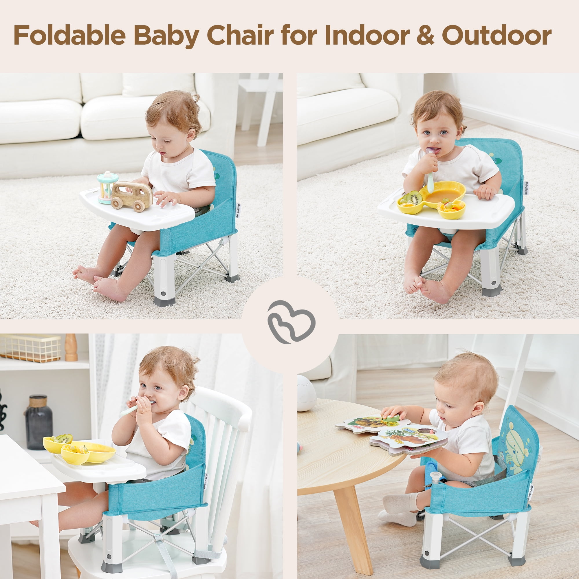 Baby Portable Booster Seat with Double Tray Obee Odee Upgraded
