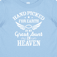 thumbnail image 4 of Inktastic Handpicked for Earth by My Great Aunt in Heaven Boys or Girls Baby T-Shirt, 4 of 5