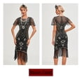thumbnail image 3 of 1920s Vintage Dress Summer Fringe Beaded Great Gatsby Flapper Evening Dress Party Cocktail Prom, 3 of 7