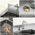 thumbnail image 5 of Laundry Sink with Cabinet, Stainless Steel Free Standing Sink with Single Bowl Commercial Utility Sinks for Farmhouse Bathroom Bar Laundry Room Kitchen Outdoor (39 Inch), 5 of 7