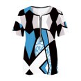 thumbnail image 4 of Blusa informal con cuello en V y manga corta con estampado de verano para mujer con estilo OAVQHLG3B Store  lin121212, 4 of 5