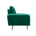 thumbnail image 3 of Hybition Velvet Sofa Modern Couch with Metal Legs for Living Room-Green, 3 of 9