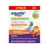 Equate Children's Ibuprofen Chewable Tablets, 100 mg, Grape Flavor, Ages 2 to 11 Years, 48 Count (2x24 Count), Compare to Children's Motrin® Active Ingredient