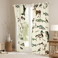 thumbnail image 3 of Feelyou Vintage Fishing Wildlife Curtains Pack of 2 (42x84 Each) for Men Women, Deer Duck Bass Lake Forest Curtains Blackout, Beige Brown, 3 of 6