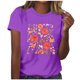 thumbnail image 1 of Tops Cortos para las Mujeres Blusas Impresas Manga Corta Cuello Redondo, Tops de Blusa para las Mujeres Primavera Verano Casual, 1 of 4
